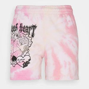 NWT! New Girl Order SWEET HEART TIE DYE - Shorts! Size UK 16 / US 12!